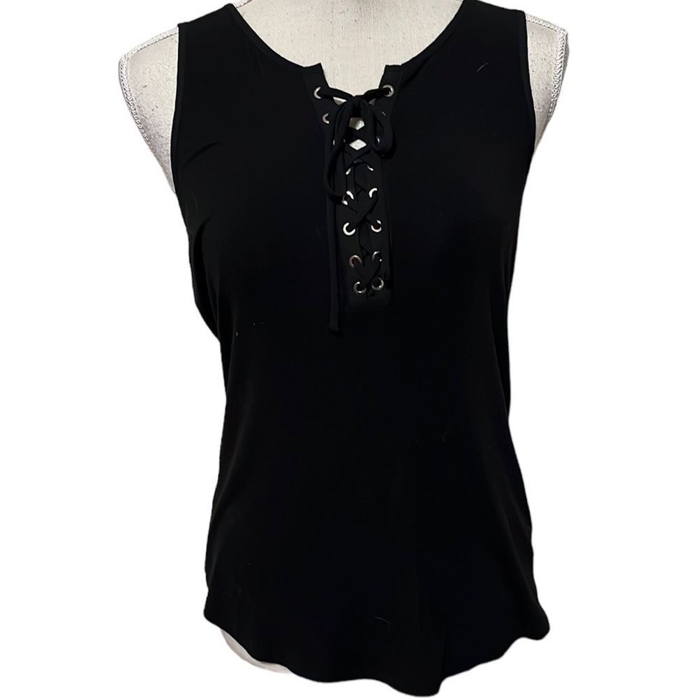 White House Black market black sleeveless top . Sz M